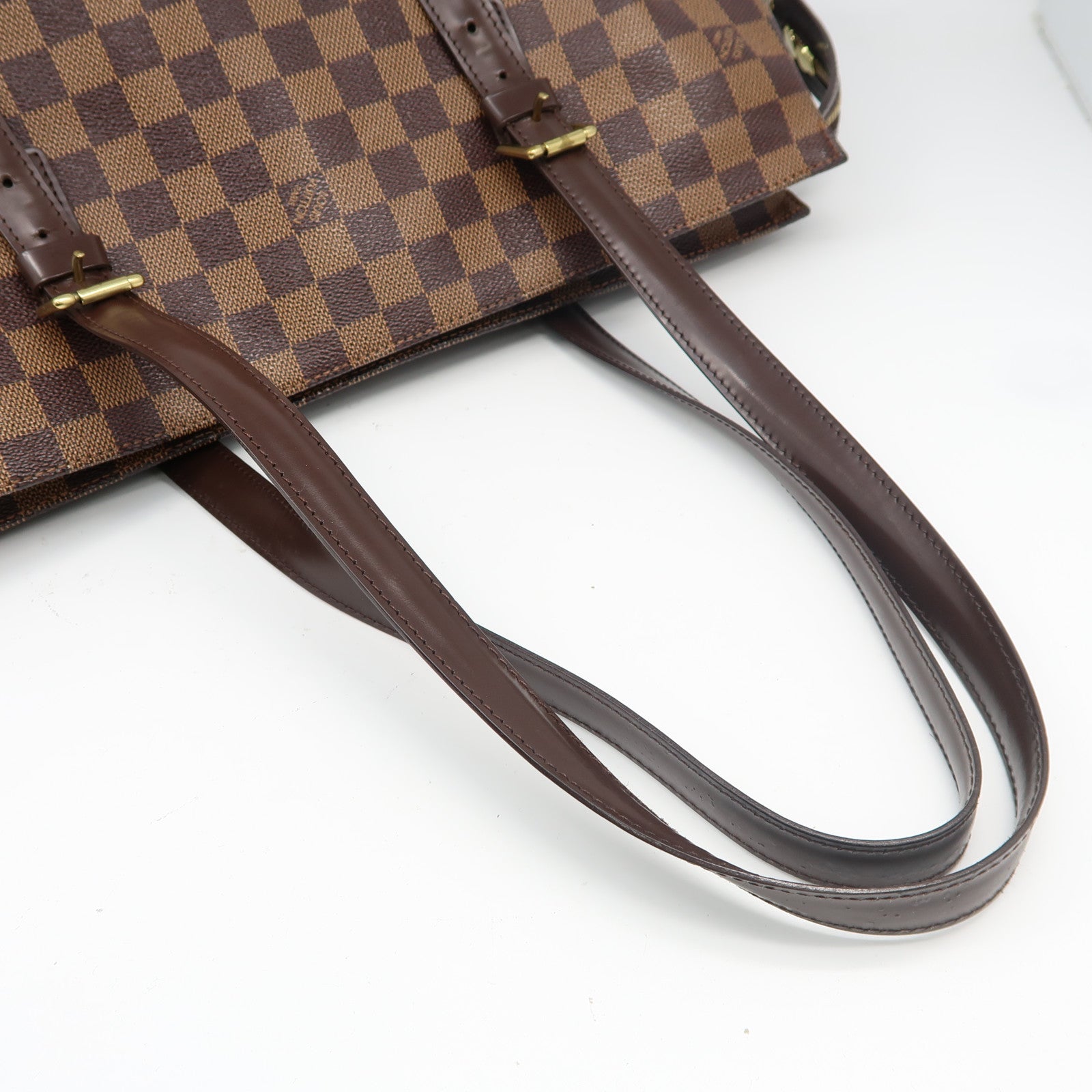 LOUIS VUITTON Damier Ebene Chelsea金扣肩背袋啡色