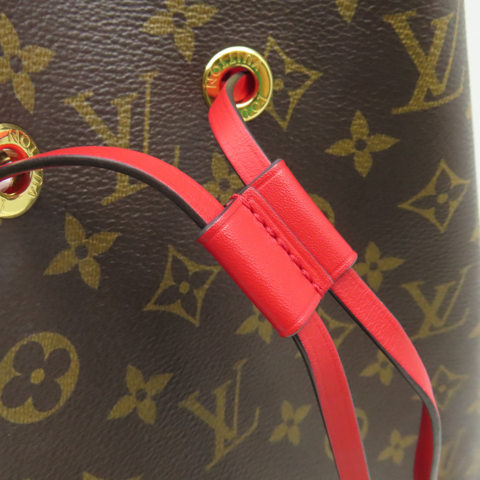 LOUIS VUITTON Monogram NeoNoe Shoulder Bag肩背袋啡色/紅色