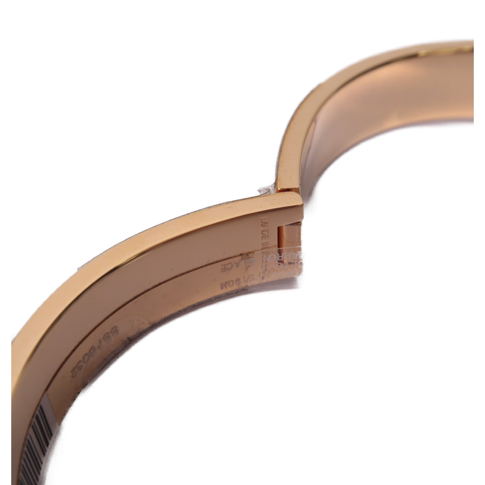 HERMES 金屬Clic-Clac H Bracelet手鐲金色/米色