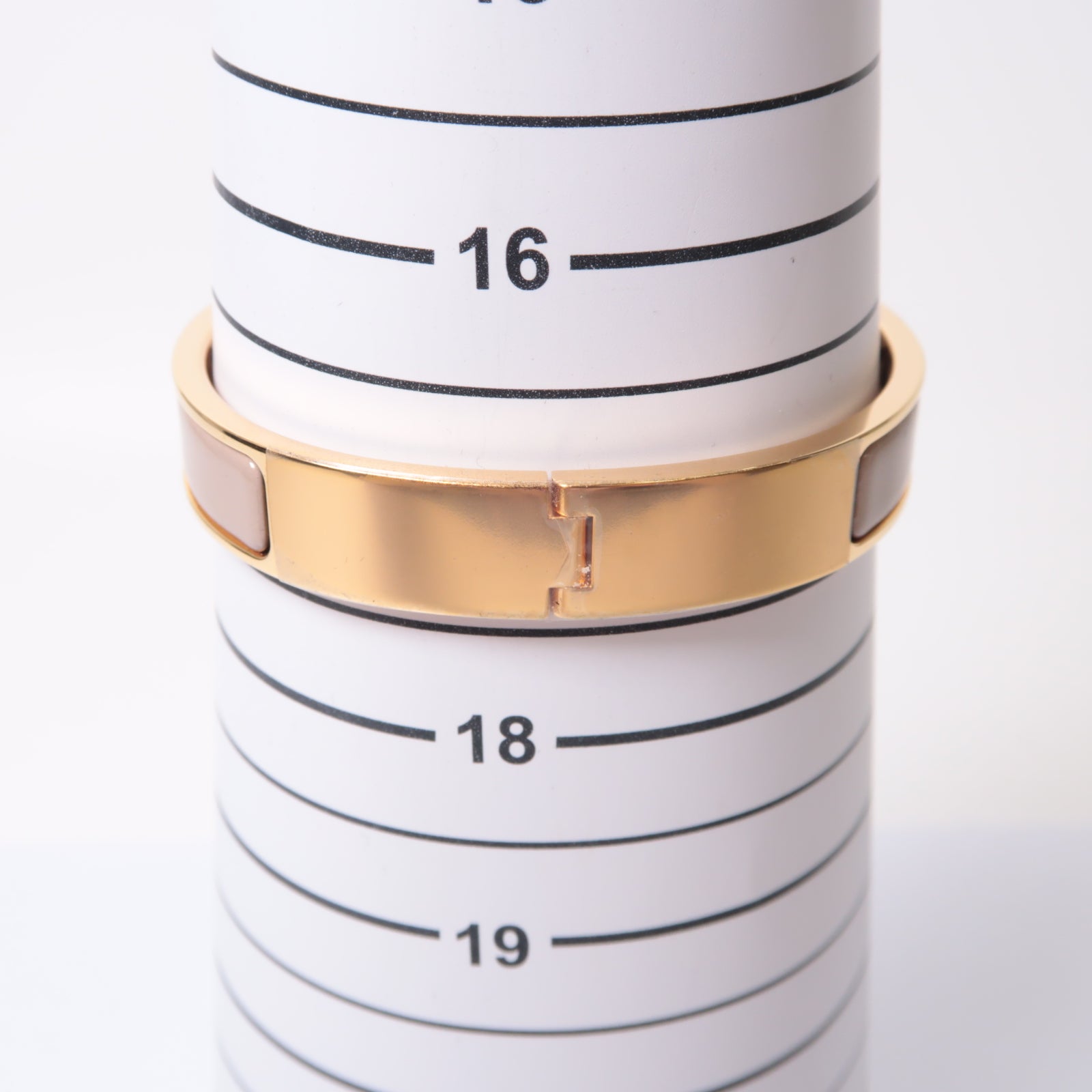HERMES 金屬Clic-Clac H Bracelet手鐲金色/米色