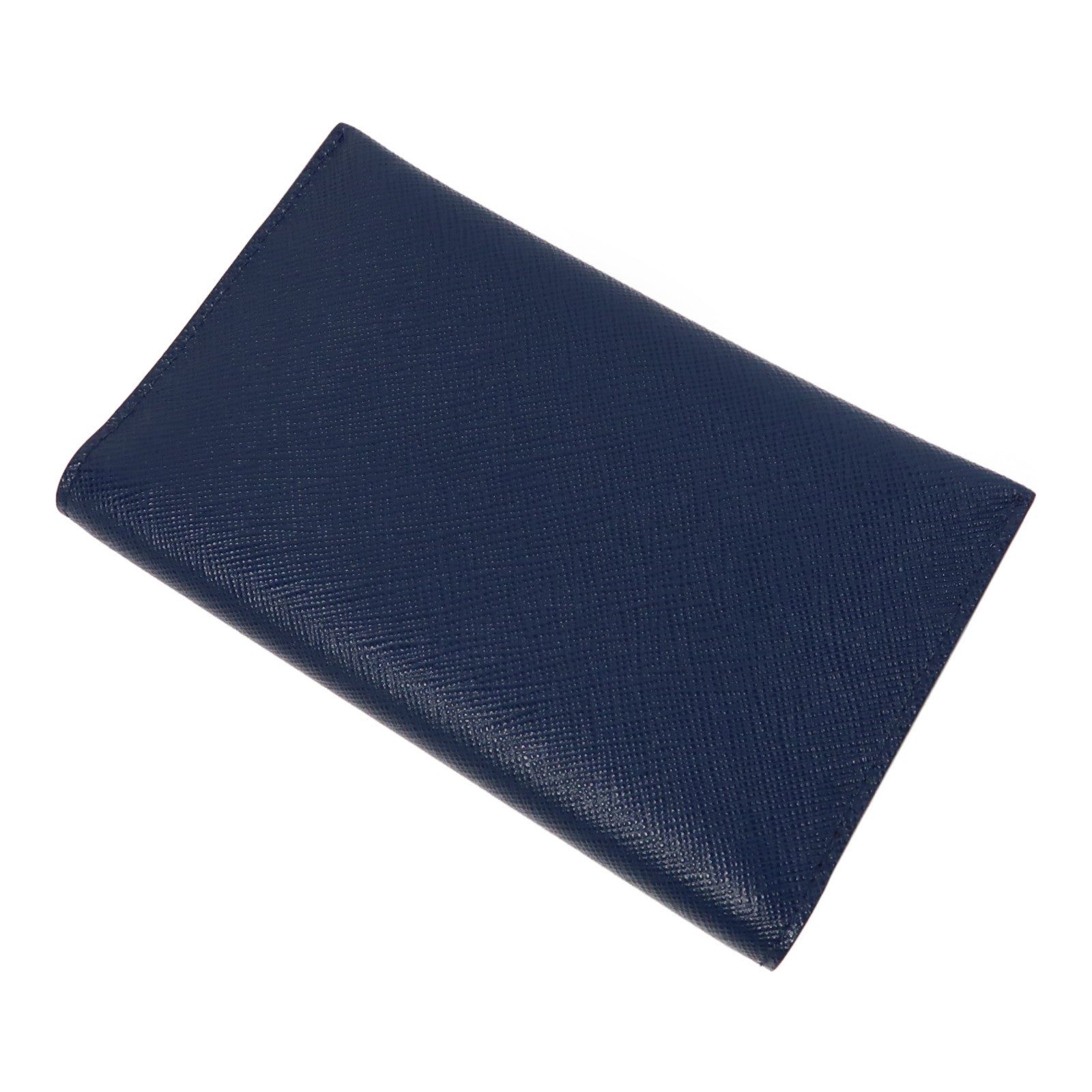 PRADA 牛皮皮革Card Case金扣卡片套藍色