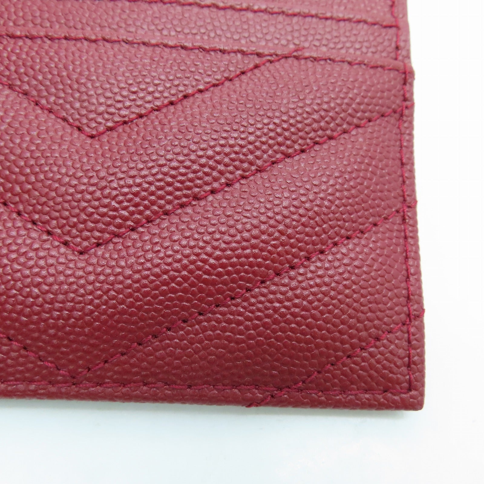 SAINT LAURENT 牛皮皮革Card Case金扣卡片套紅色