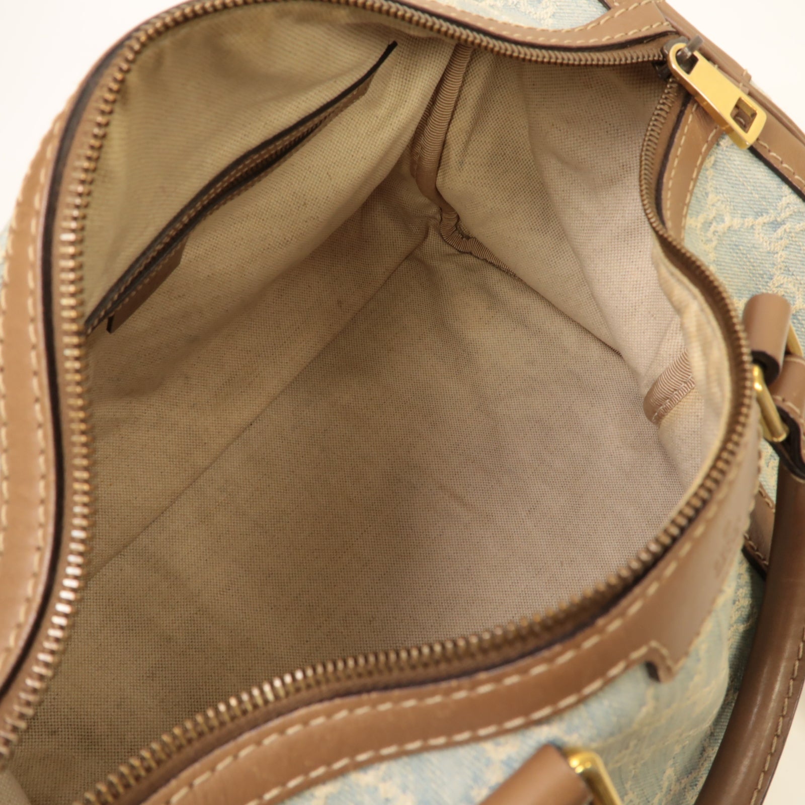GUCCI 牛仔布2way Shoulder Bag金扣手挽肩背兩用袋淺藍色
