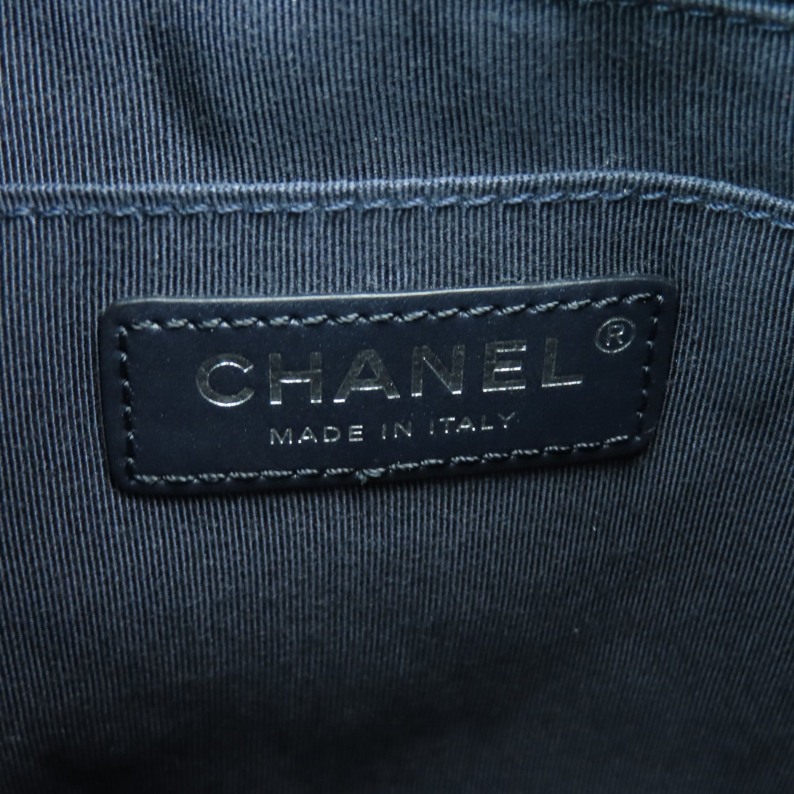 CHANEL 菱格Caviar皮革２Way Shoulder銀扣手挽肩背兩用袋藍色