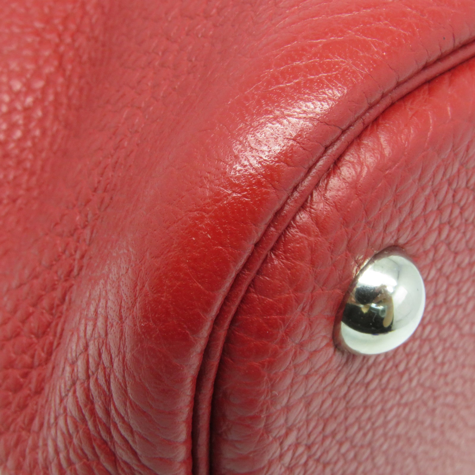 HERMES Clemence皮革Bolide 31銀扣手挽肩背袋紅色