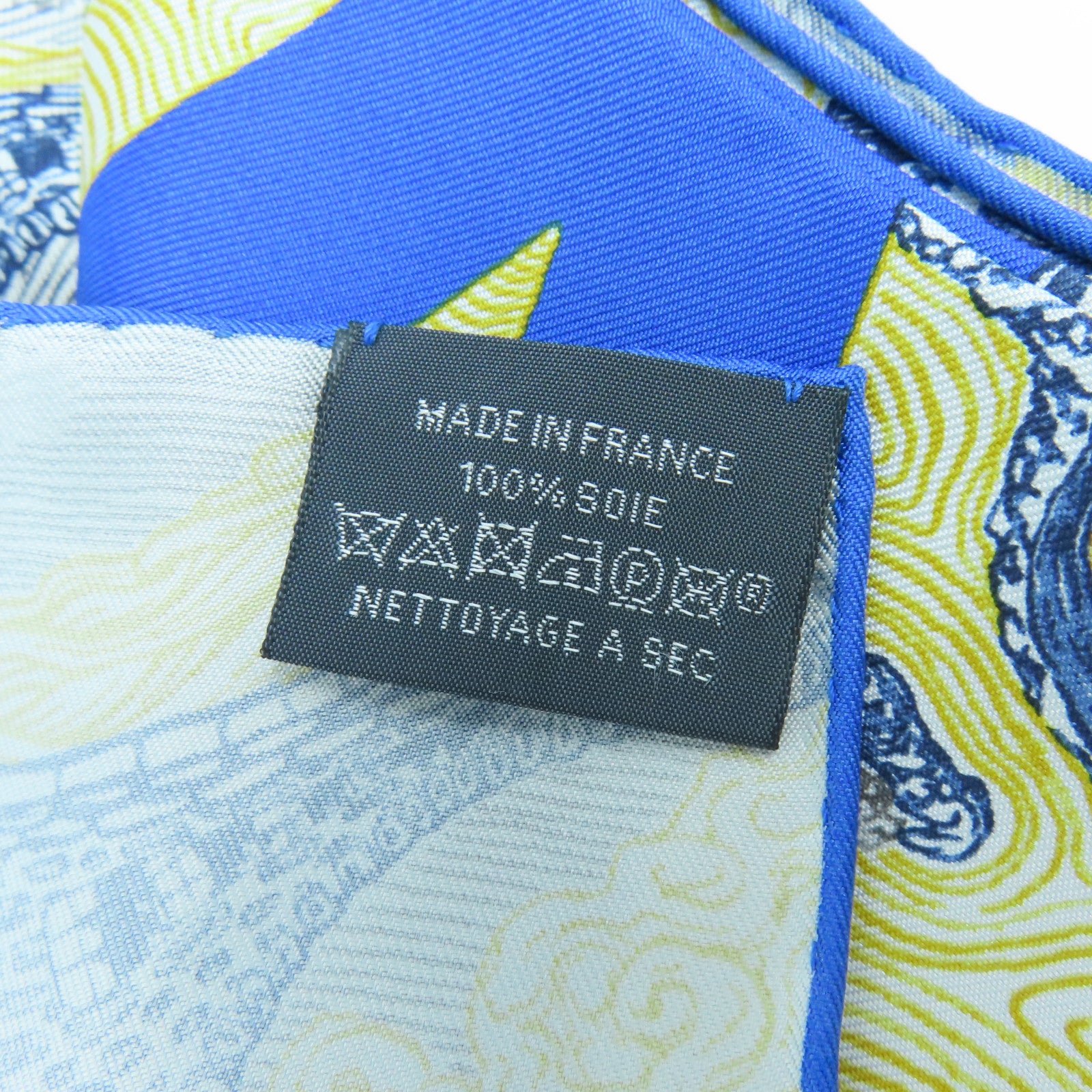 HERMES 【激減優惠】絲質Scarf絲巾藍色