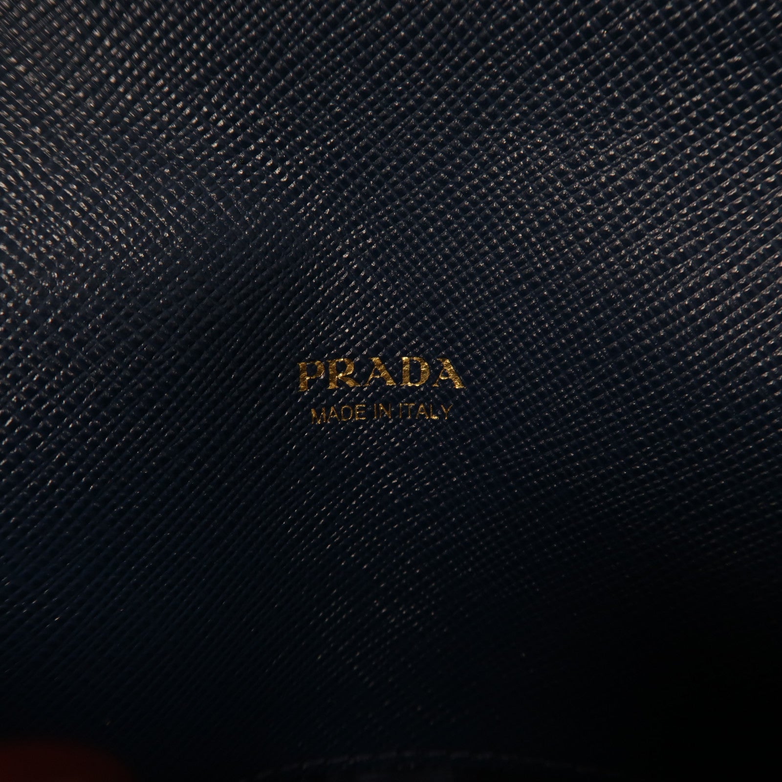 PRADA 牛皮皮革Card Case金扣卡片套藍色