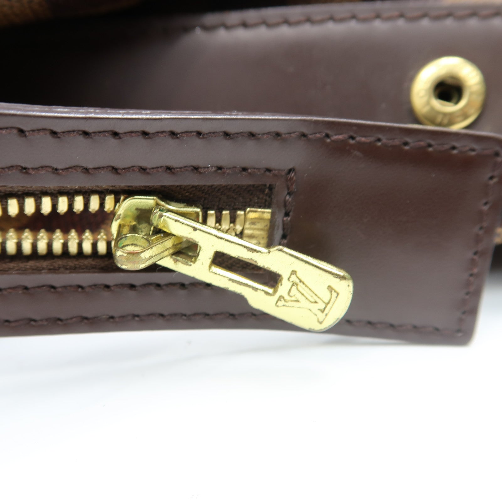 LOUIS VUITTON Damier Ebene Chelsea金扣肩背袋啡色