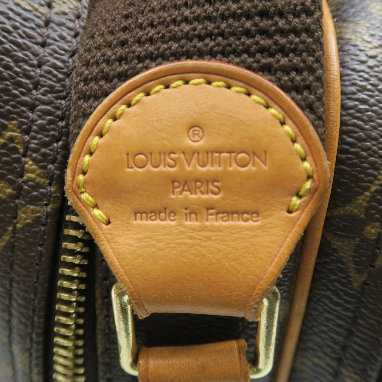 LOUIS VUITTON Monogram Reporter金扣肩背袋棕色