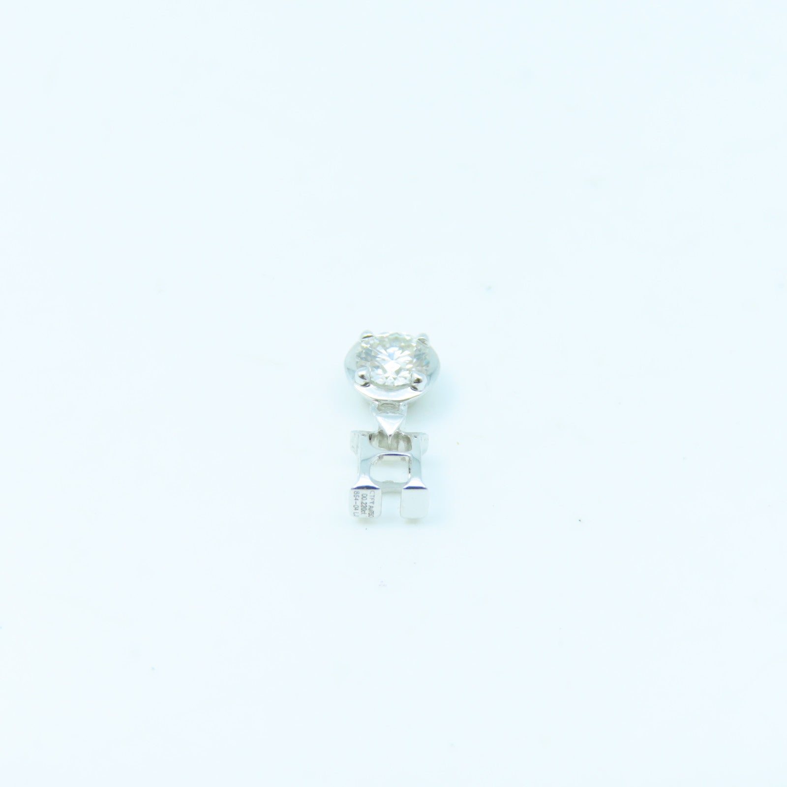 JEWELRY 18K White Gold Diamond Pendant Top 0.22ct Diamond Pendant