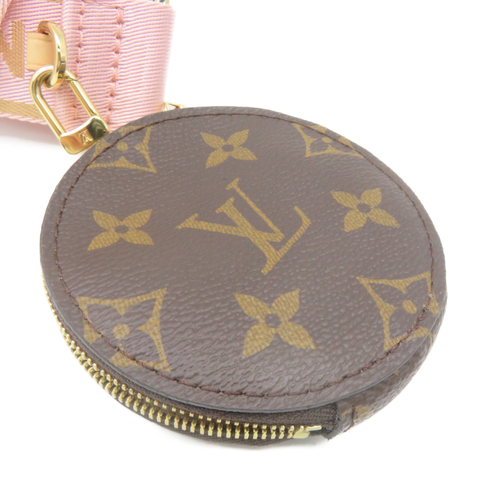 LOUIS VUITTON Monogram Multi Pochette Accessoires Shoulder Bag肩背袋啡色/粉红色