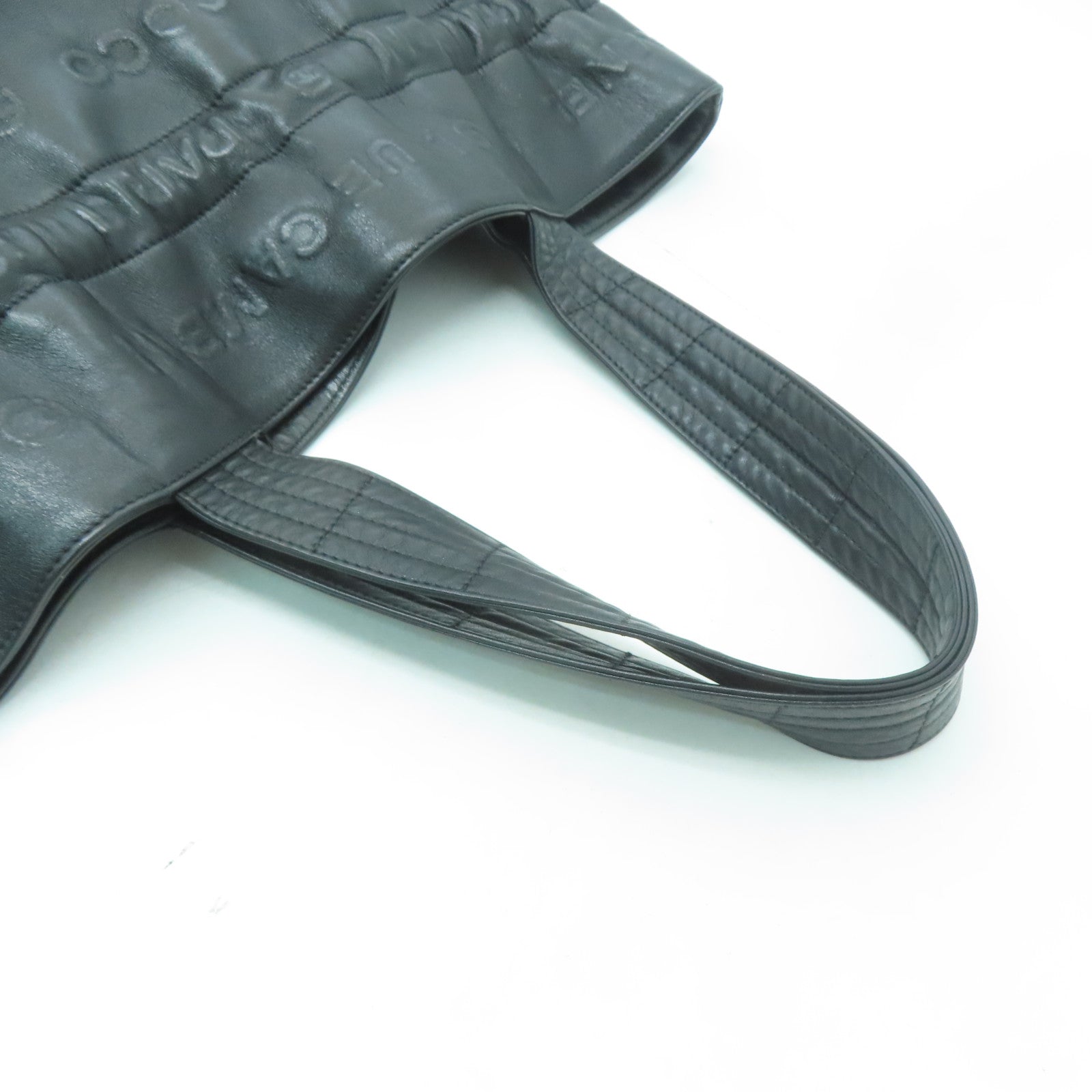 CHANEL 牛皮皮革Shoulder Bag銀扣肩背袋黑色