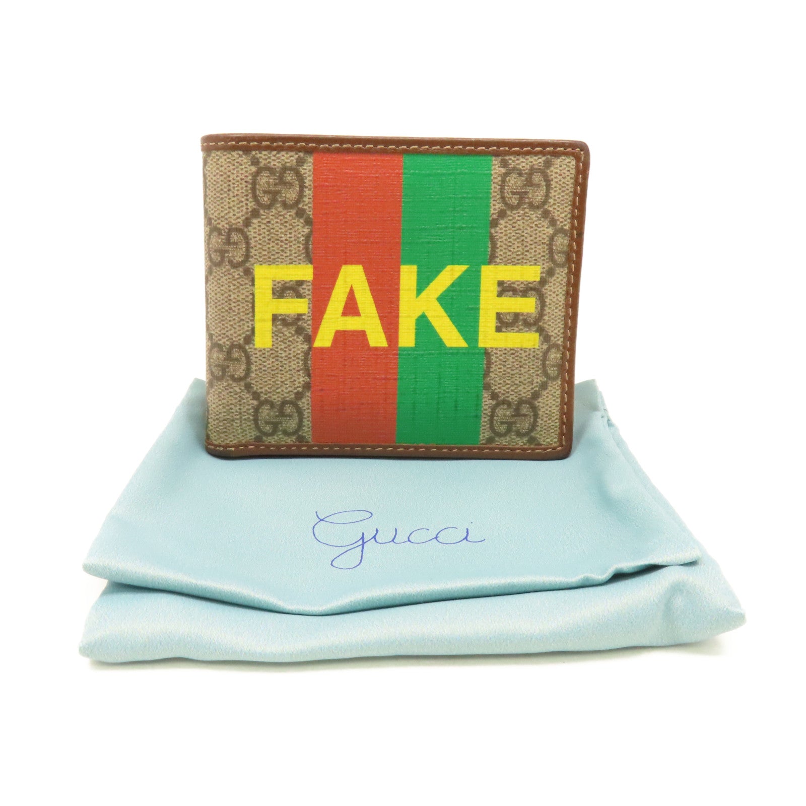 GUCCI 塗層帆布Short Wallet短錢包啡色/彩色