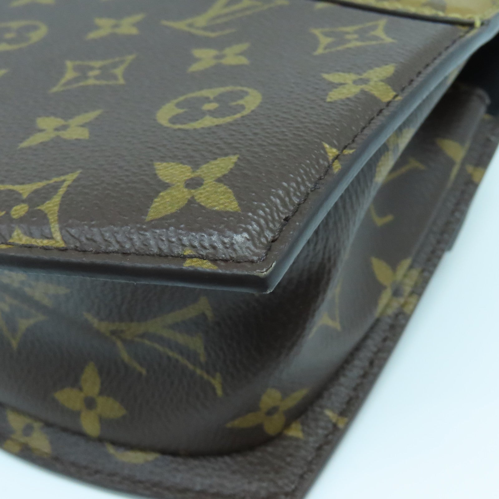 LOUIS VUITTON Monogram Tilsitt金扣手挽肩背兩用袋啡色/黑色