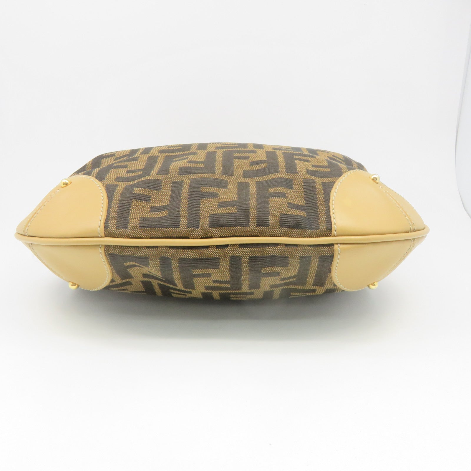 FENDI 帆布Vintage Tote Bag金扣肩背袋啡色