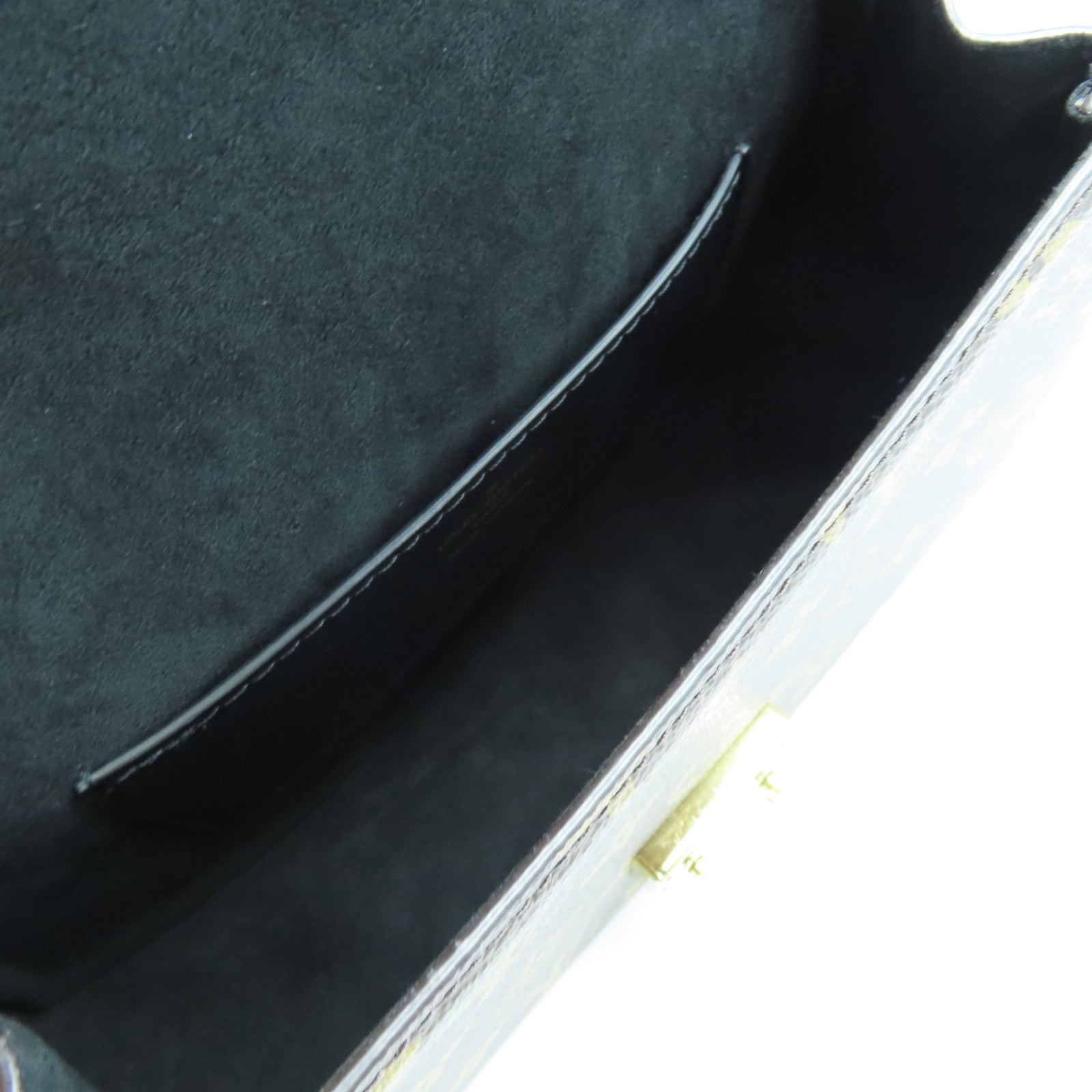 LOUIS VUITTON Monogram Tilsitt金扣手挽肩背兩用袋啡色/黑色
