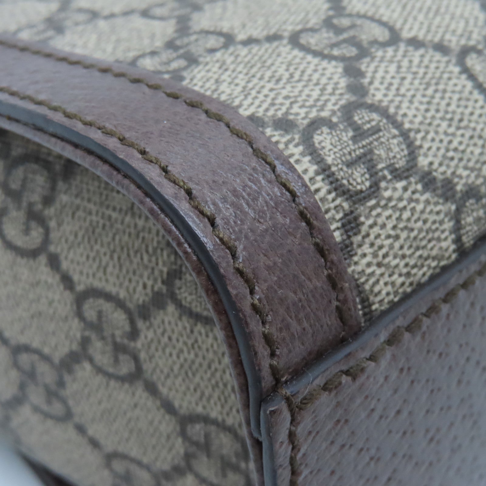 GUCCI 【激減優惠】塗層帆布Ophidia GG金扣手挽肩背兩用袋棕色
