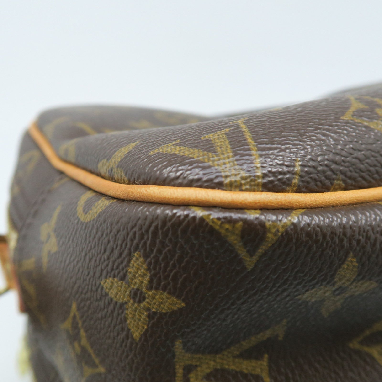 LOUIS VUITTON Monogram Reporter金扣肩背袋棕色