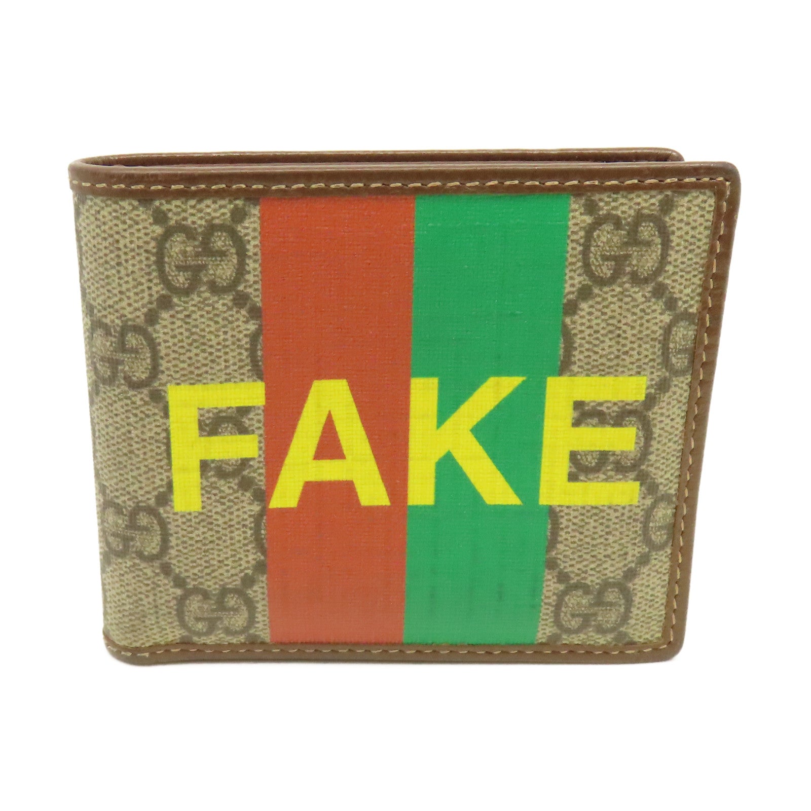 GUCCI 塗層帆布Short Wallet短錢包啡色/彩色