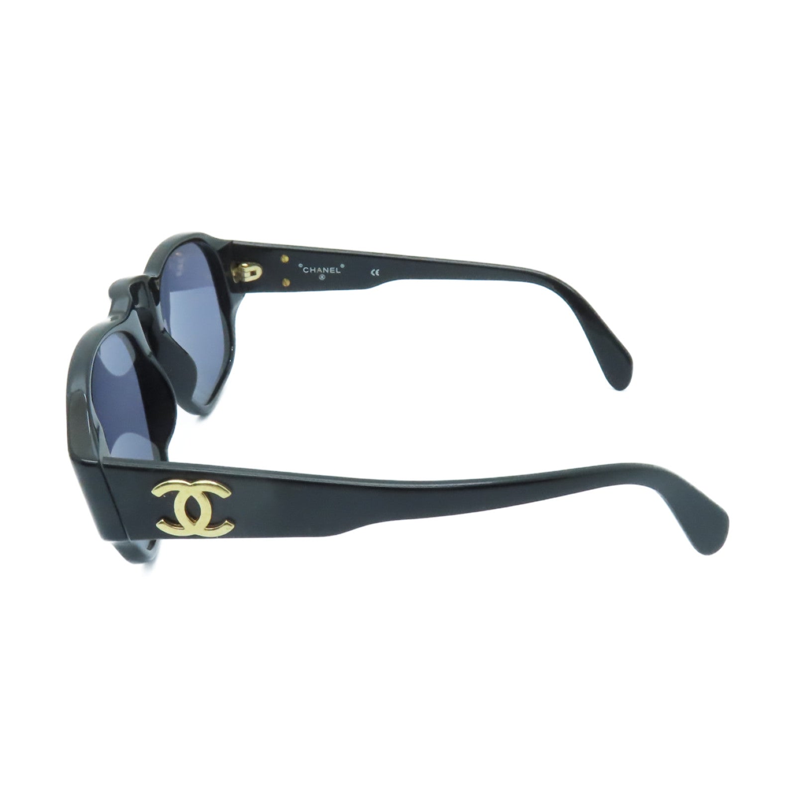 CHANEL PVC Sunglasses金扣太陽眼鏡黑色