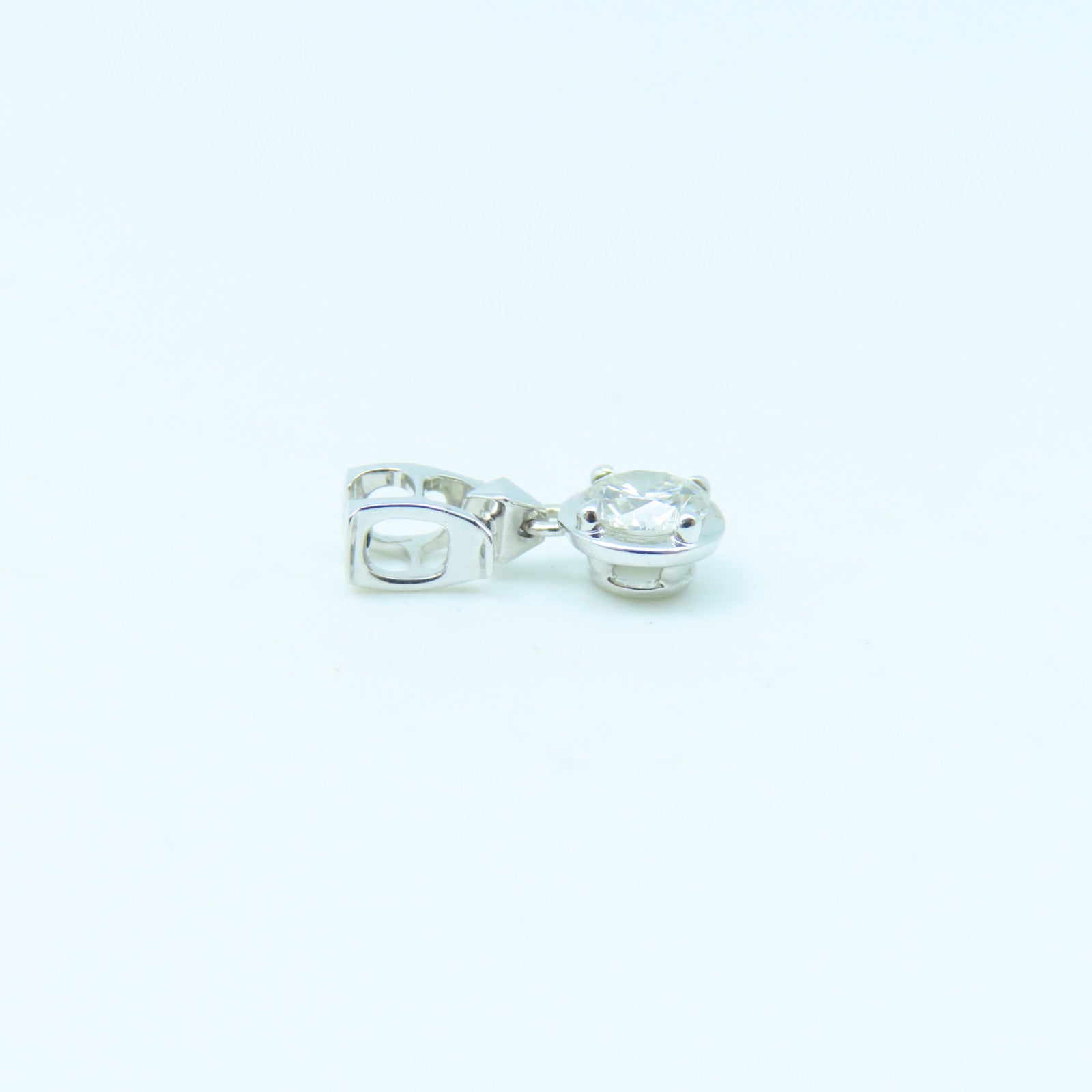 JEWELRY 18K White Gold Diamond Pendant Top 0.22ct Diamond Pendant