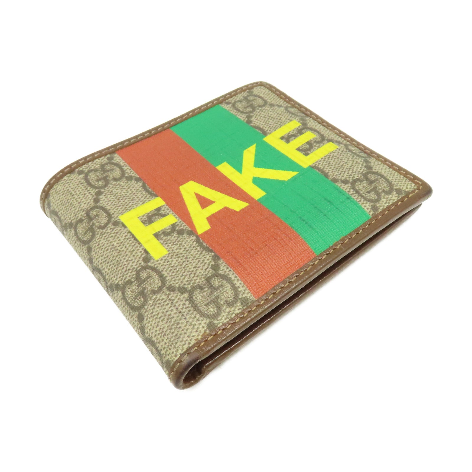 GUCCI 塗層帆布Short Wallet短錢包啡色/彩色
