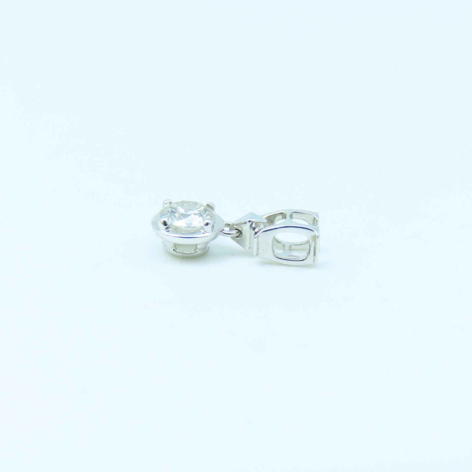 JEWELRY 18K White Gold Diamond Pendant Top 0.22ct Diamond Pendant