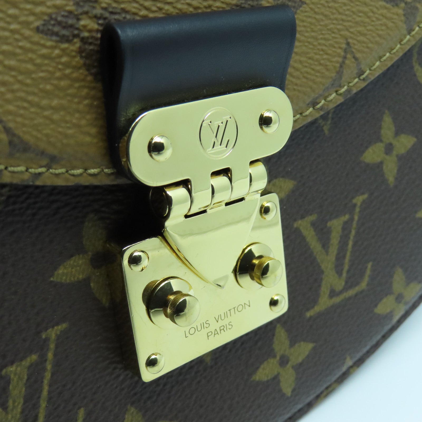 LOUIS VUITTON Monogram Tilsitt金扣手挽肩背兩用袋啡色/黑色