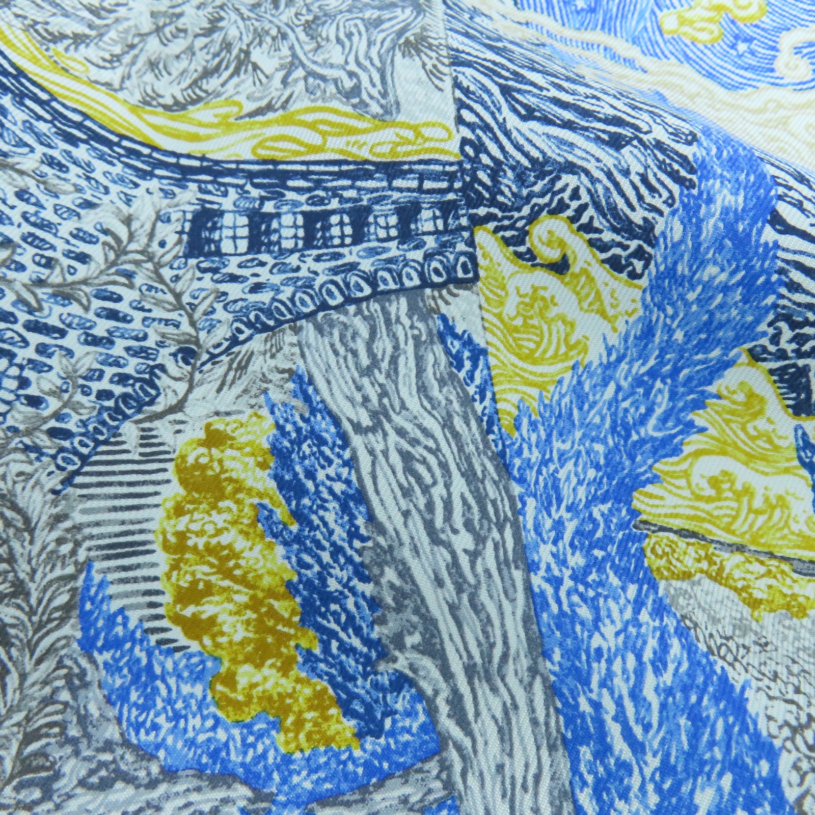 HERMES 【激減優惠】絲質Scarf絲巾藍色