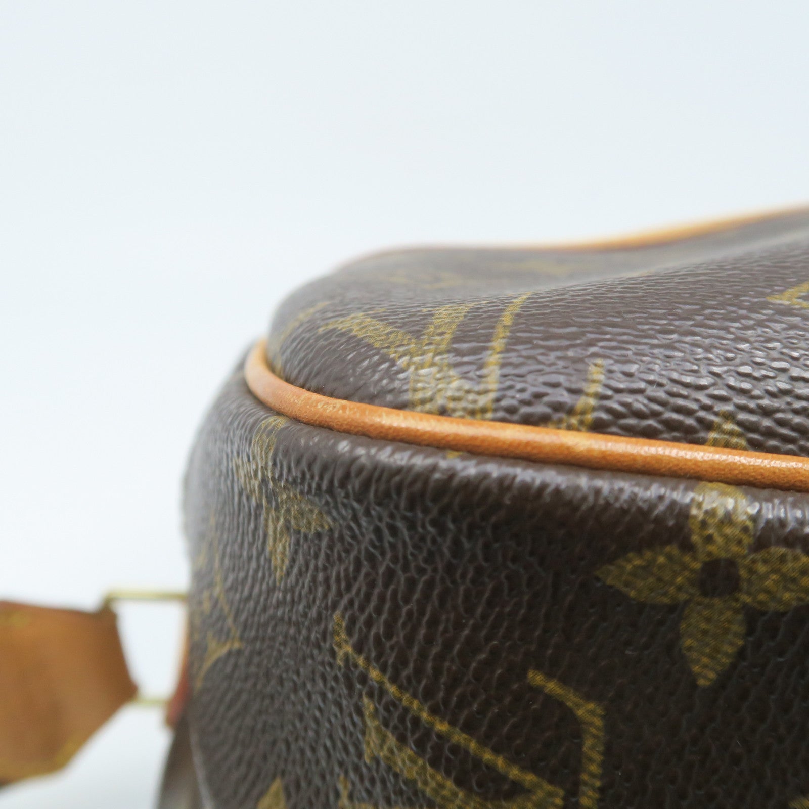 LOUIS VUITTON Monogram Reporter金扣肩背袋棕色