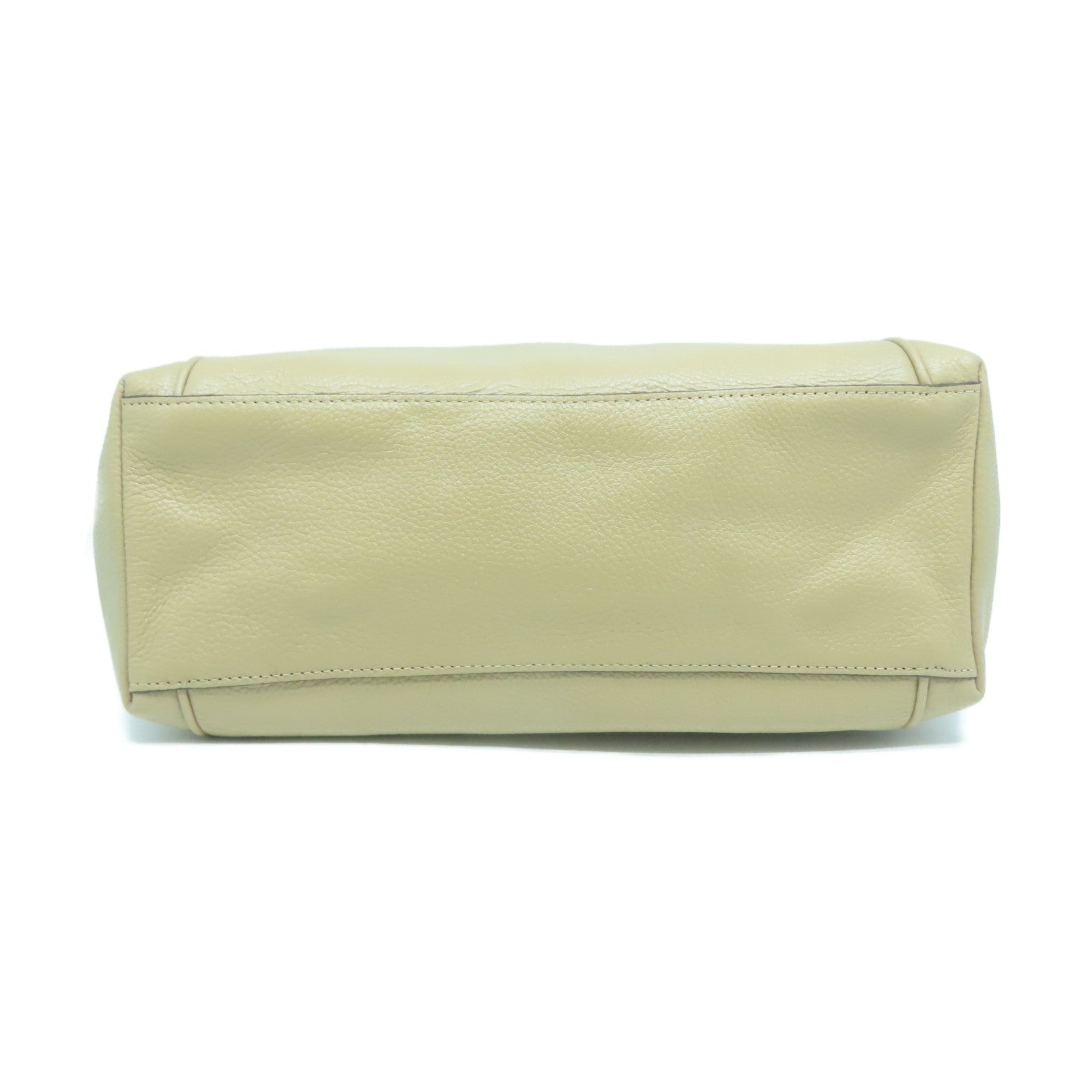 COACH 牛皮皮革Shoulder Bag金扣鏈帶肩背袋杏色