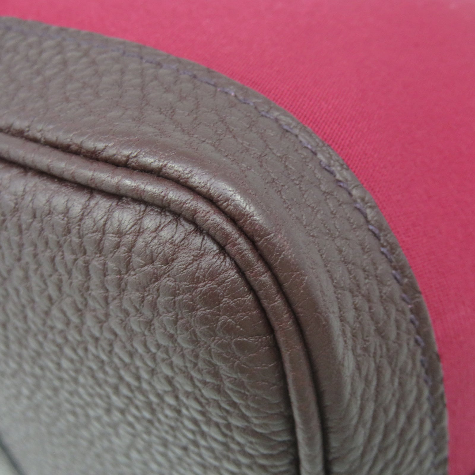 HERMES 【激減優惠】Toile H帆布Garden Party TPM Hand Bag銀扣手挽袋OG酒紅色