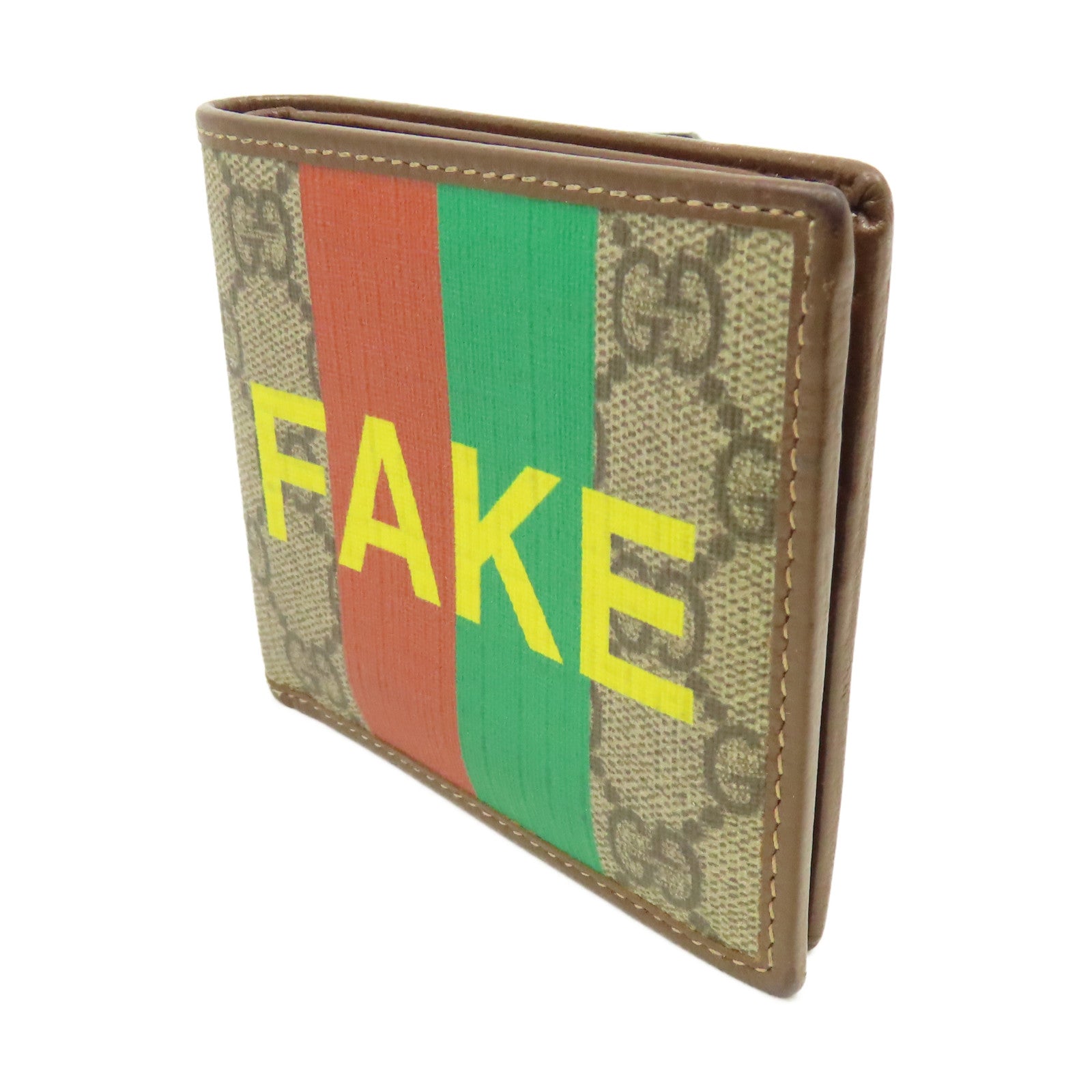 GUCCI 塗層帆布Short Wallet短錢包啡色/彩色
