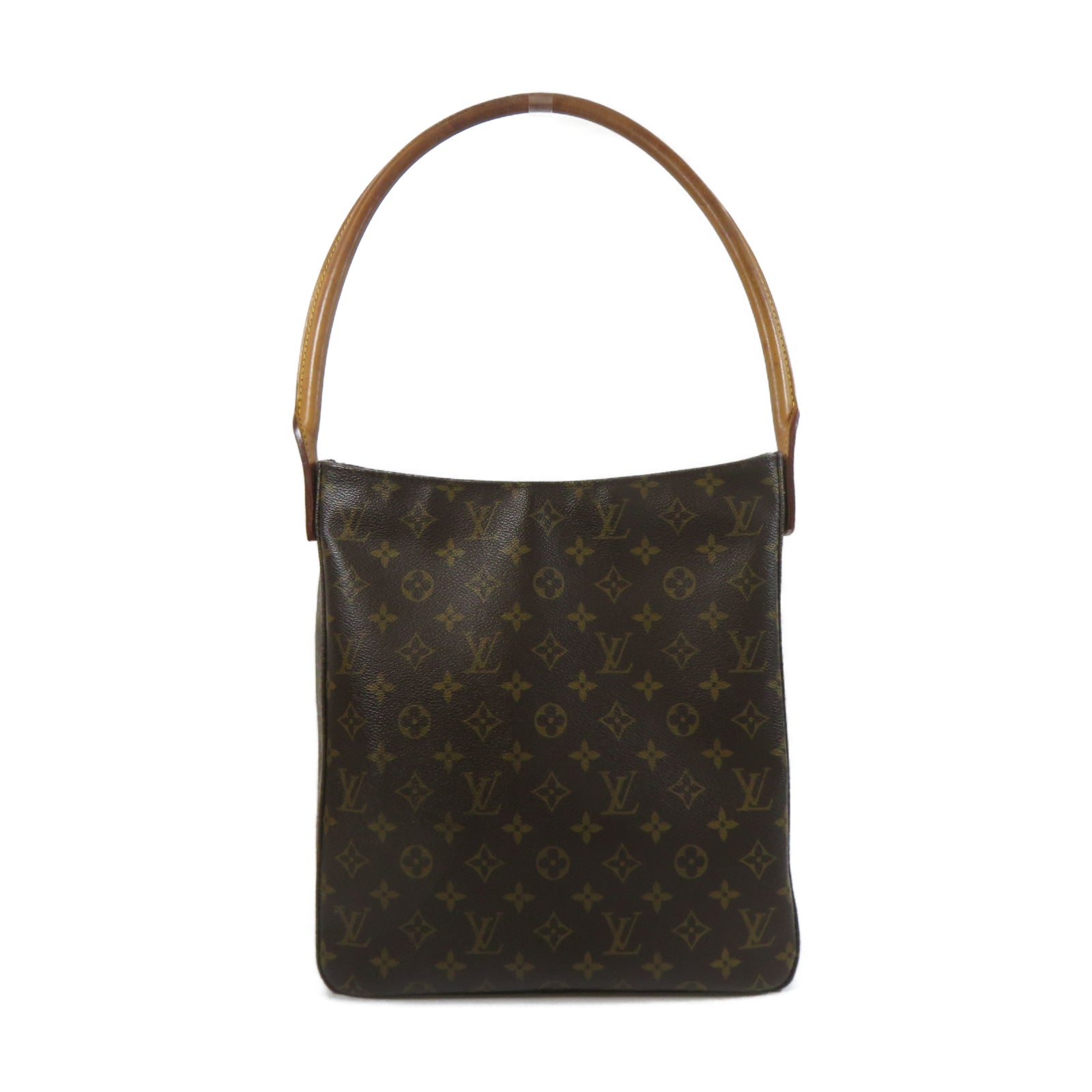LOUIS VUITTON Monogram Looping GM金扣肩背袋啡色