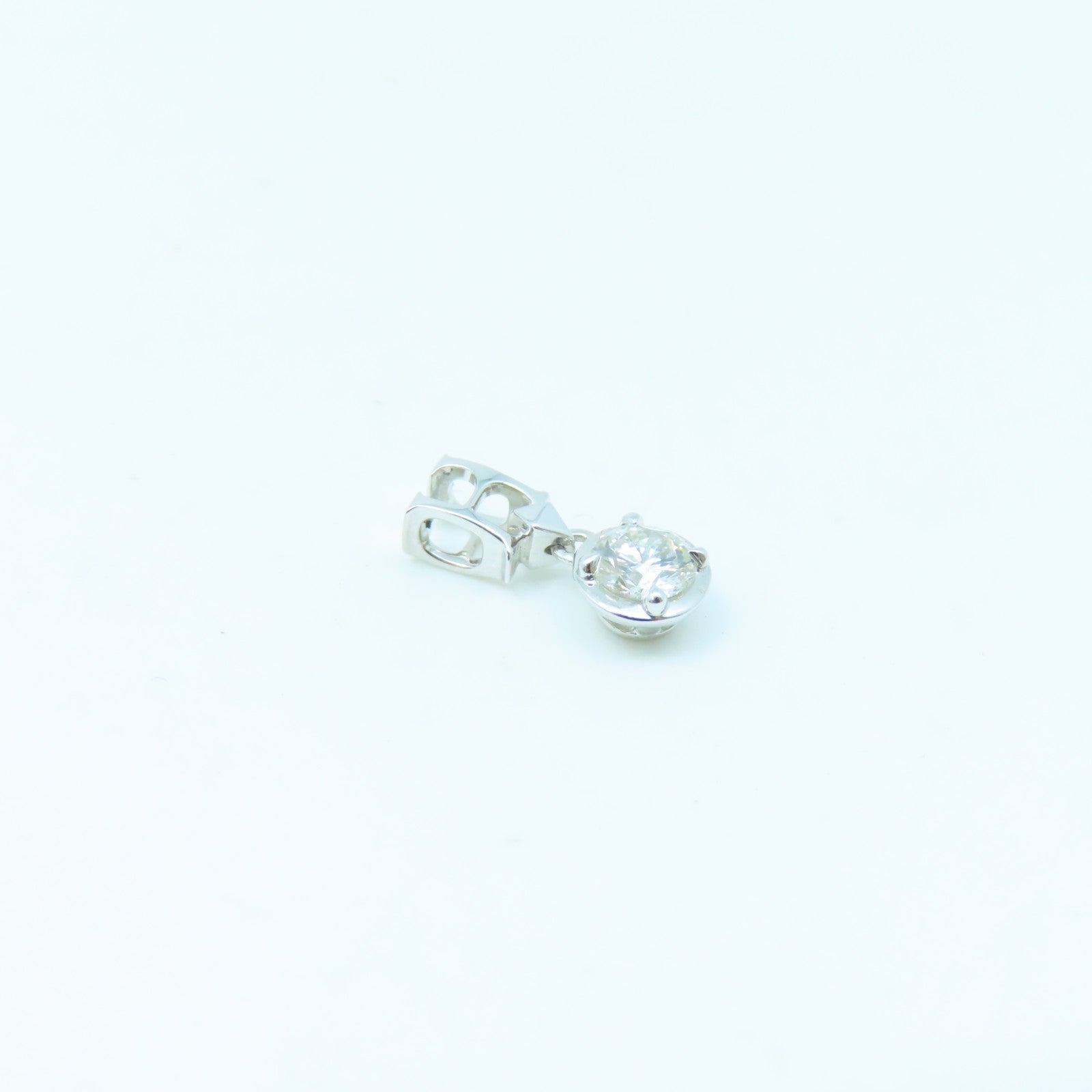 JEWELRY 18K White Gold Diamond Pendant Top 0.22ct Diamond Pendant