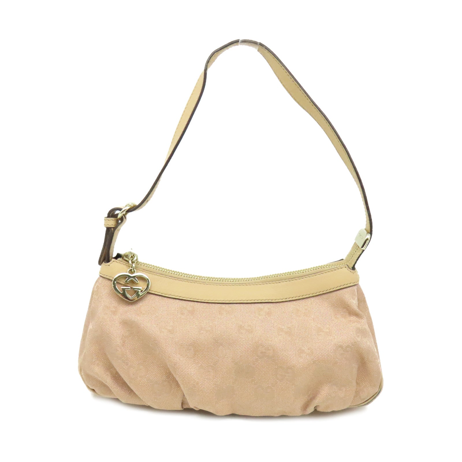 GUCCI GG帆布Shoulder Bag肩背袋粉紅色