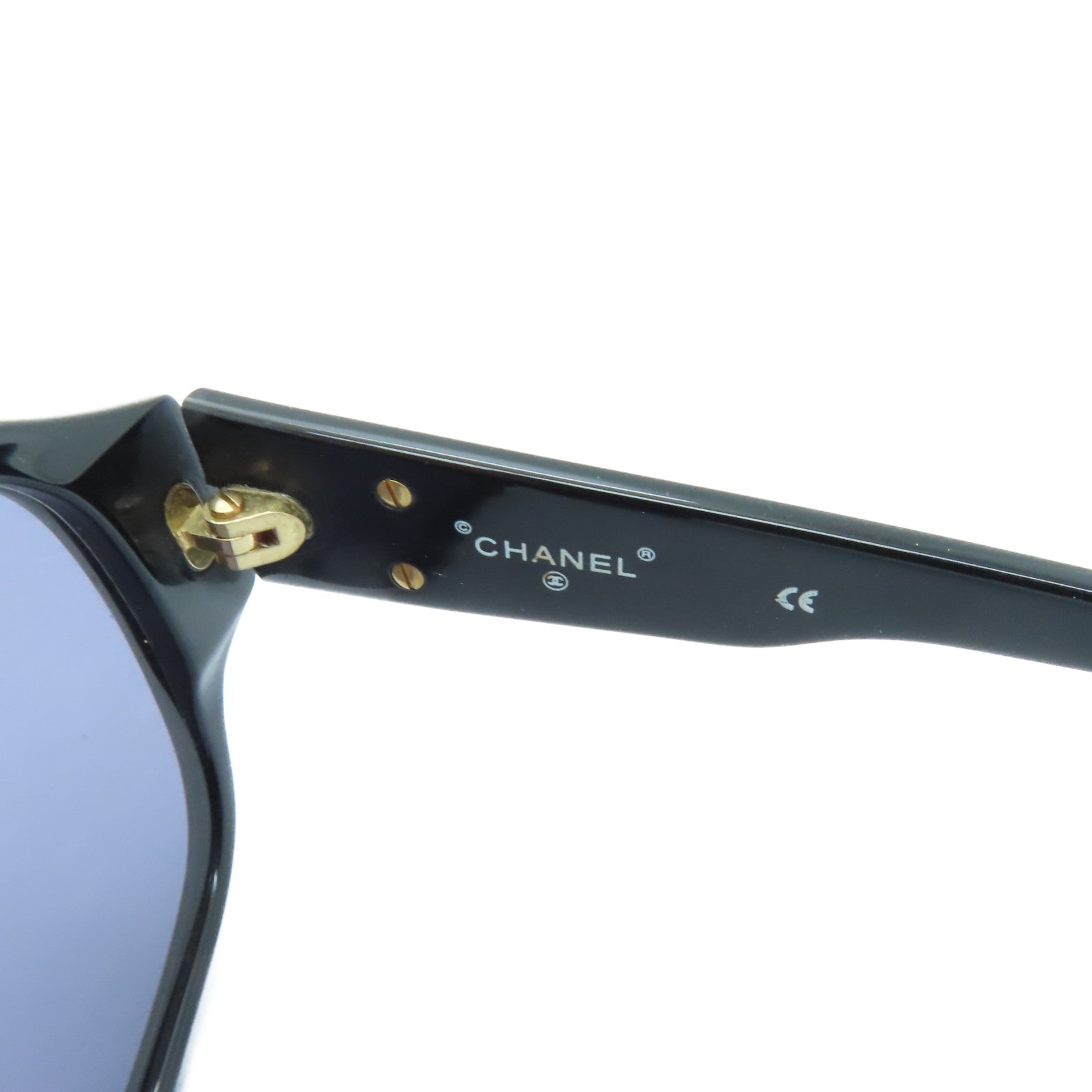 CHANEL PVC Sunglasses金扣太陽眼鏡黑色