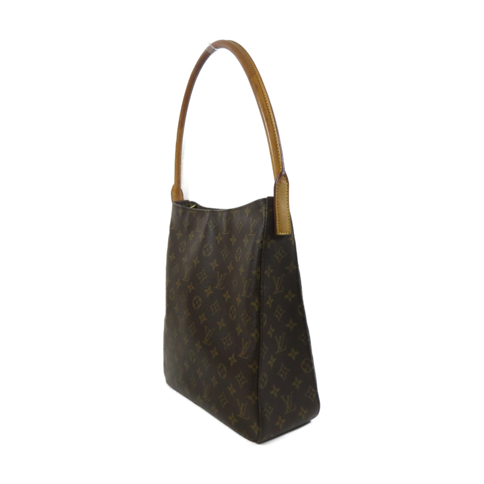 LOUIS VUITTON Monogram Looping GM金扣肩背袋啡色