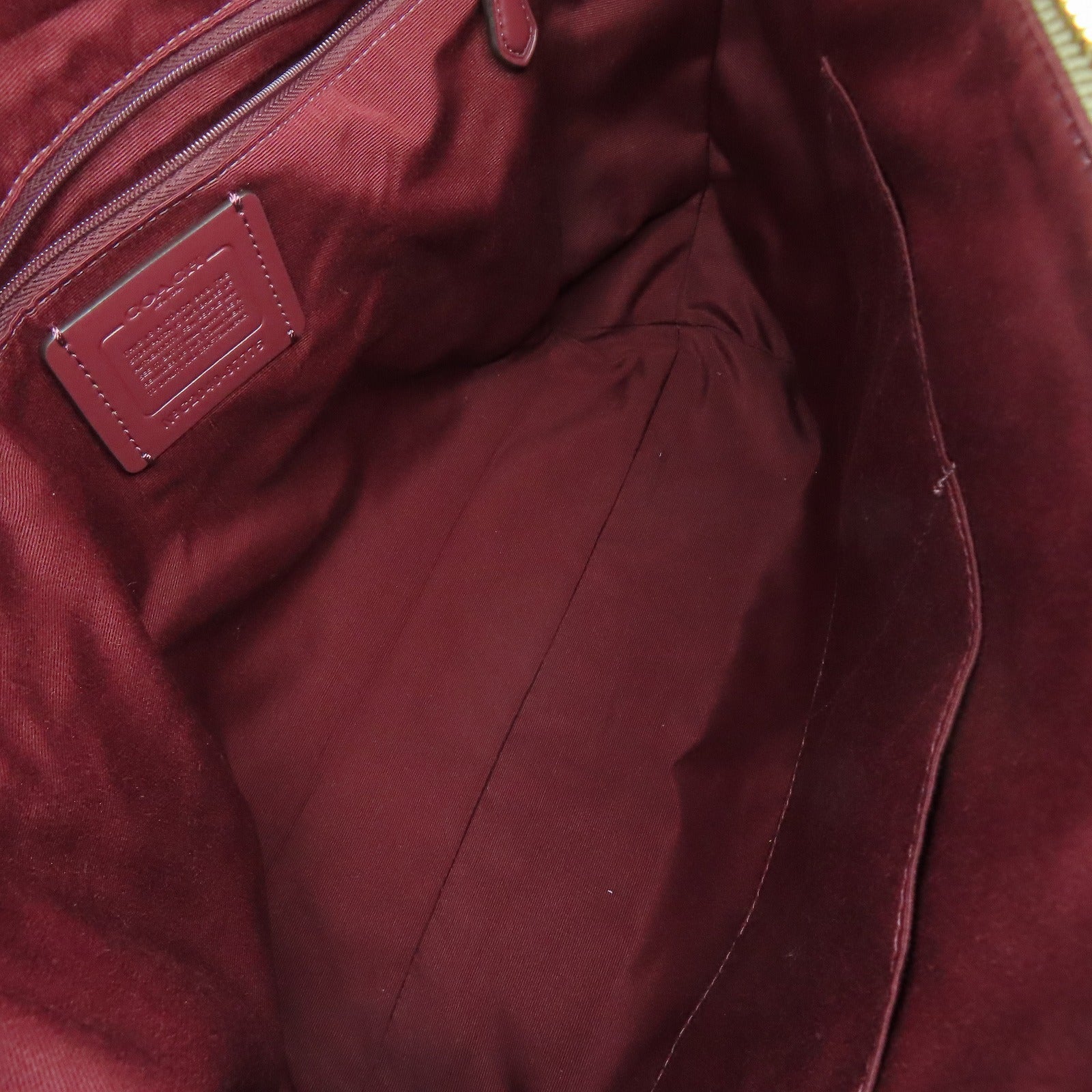 COACH 牛皮皮革Shoulder Bag金扣鏈帶肩背袋杏色