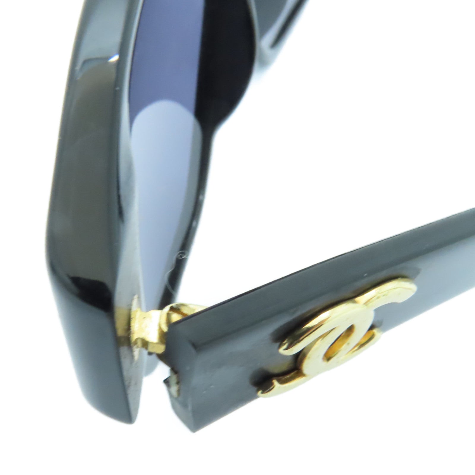 CHANEL PVC Sunglasses金扣太陽眼鏡黑色