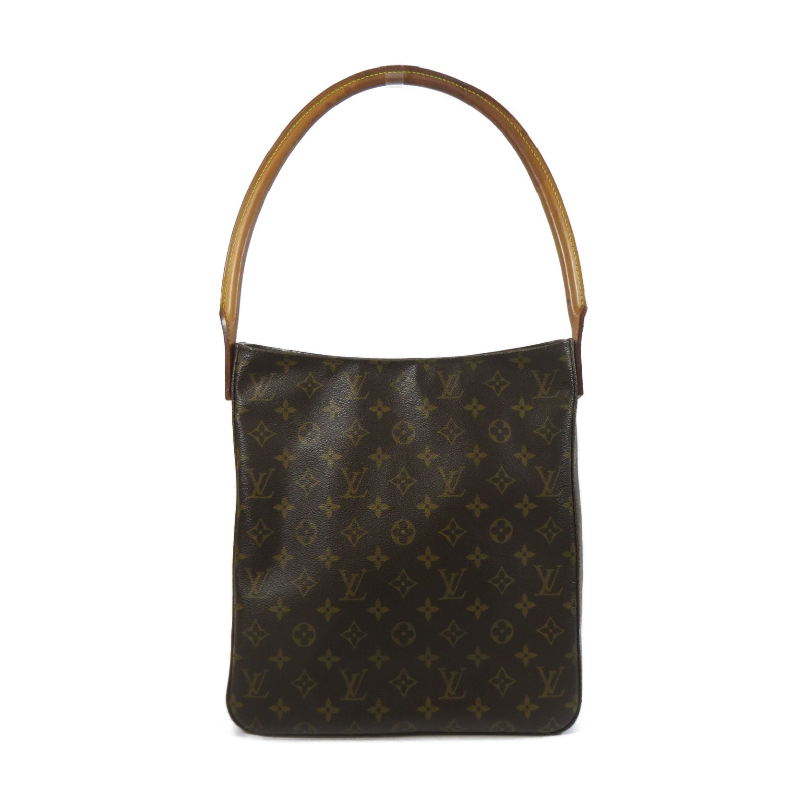 LOUIS VUITTON Monogram Looping GM金扣肩背袋啡色
