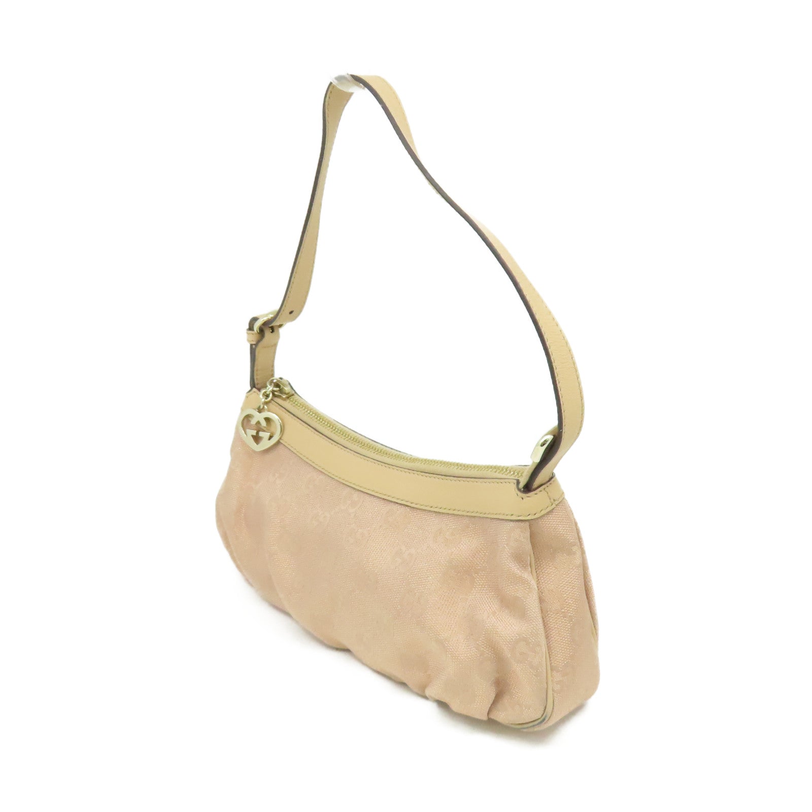 GUCCI GG帆布Shoulder Bag肩背袋粉紅色