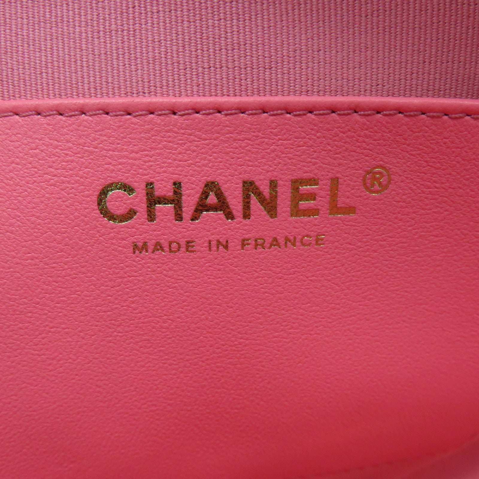 CHANEL 菱格羊皮皮革Heart Chain Bag金扣鏈帶肩背袋桃紅色