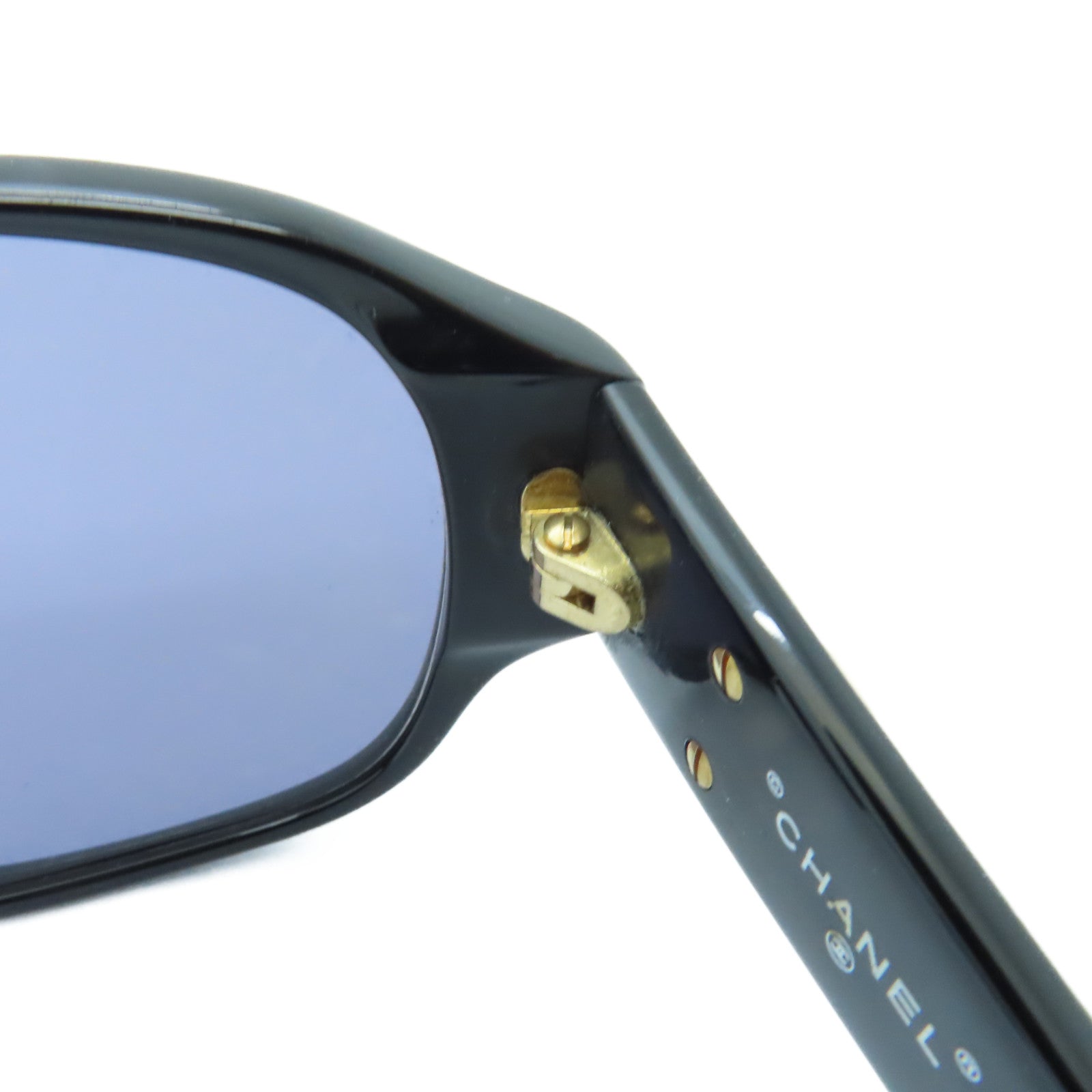 CHANEL PVC Sunglasses金扣太陽眼鏡黑色
