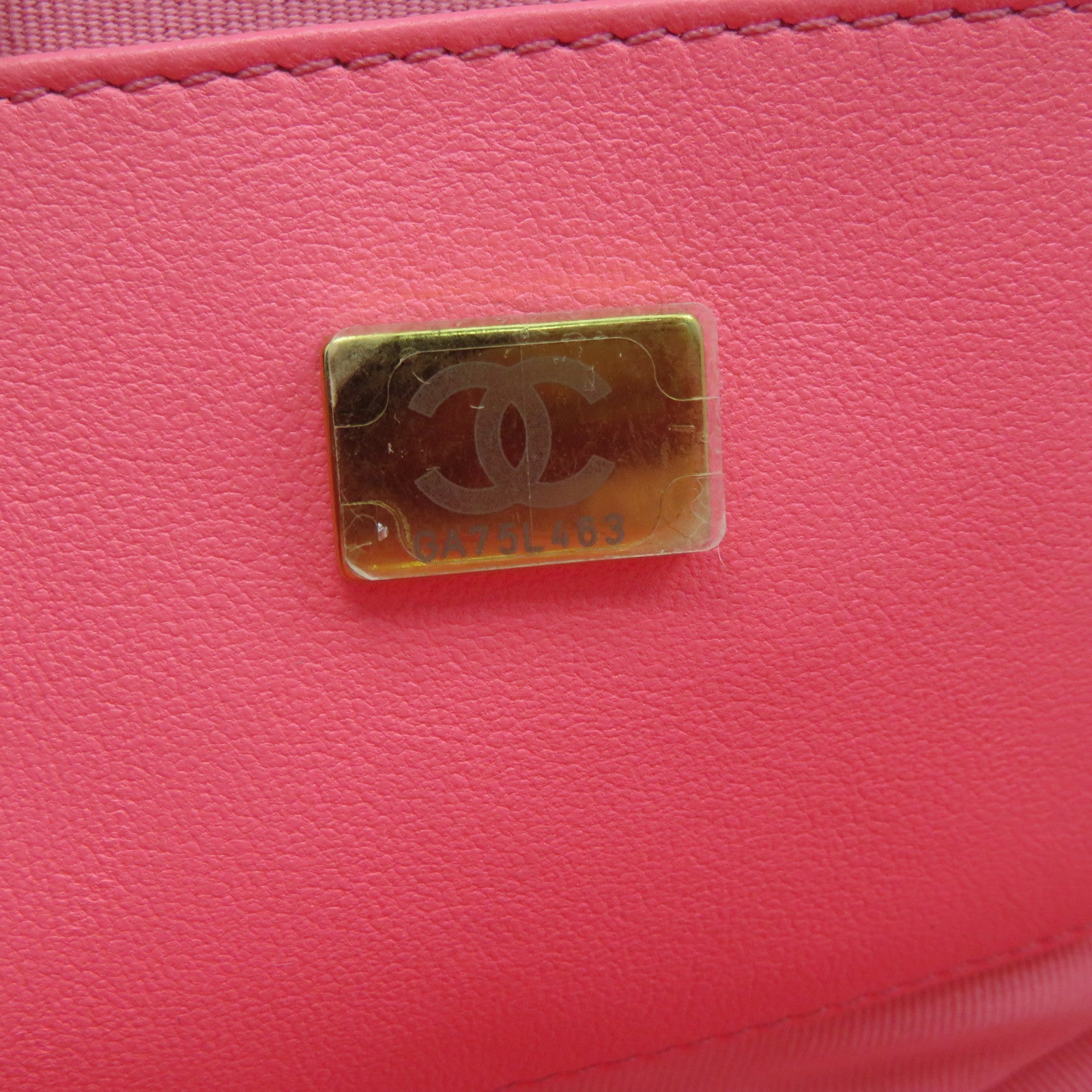 CHANEL 菱格羊皮皮革Heart Chain Bag金扣鏈帶肩背袋桃紅色