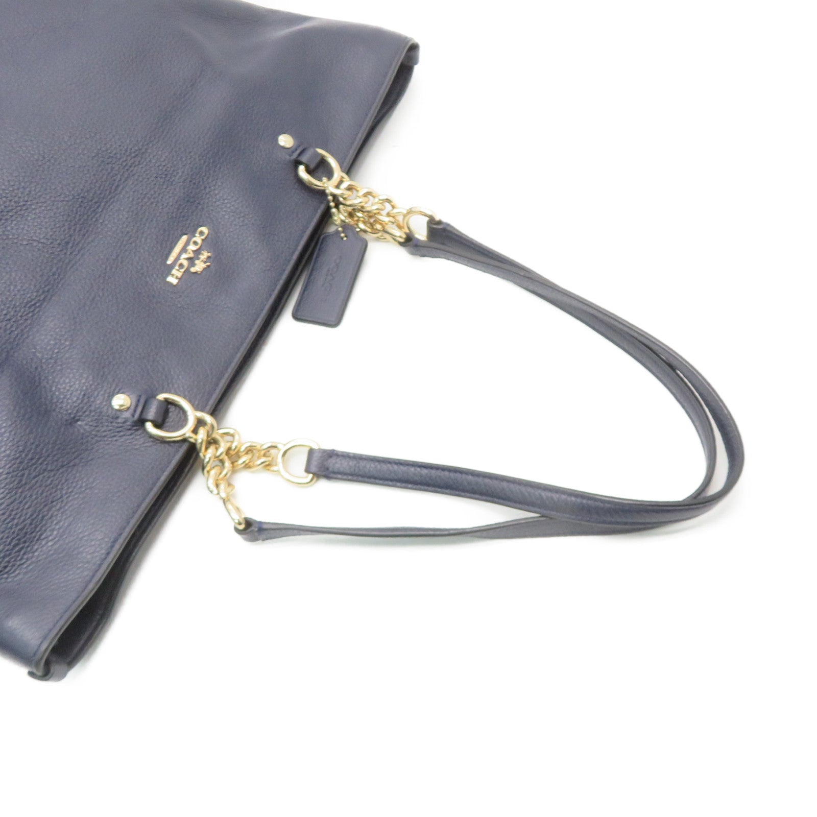 COACH 牛皮皮革Shoulder Bag肩背袋宝蓝色