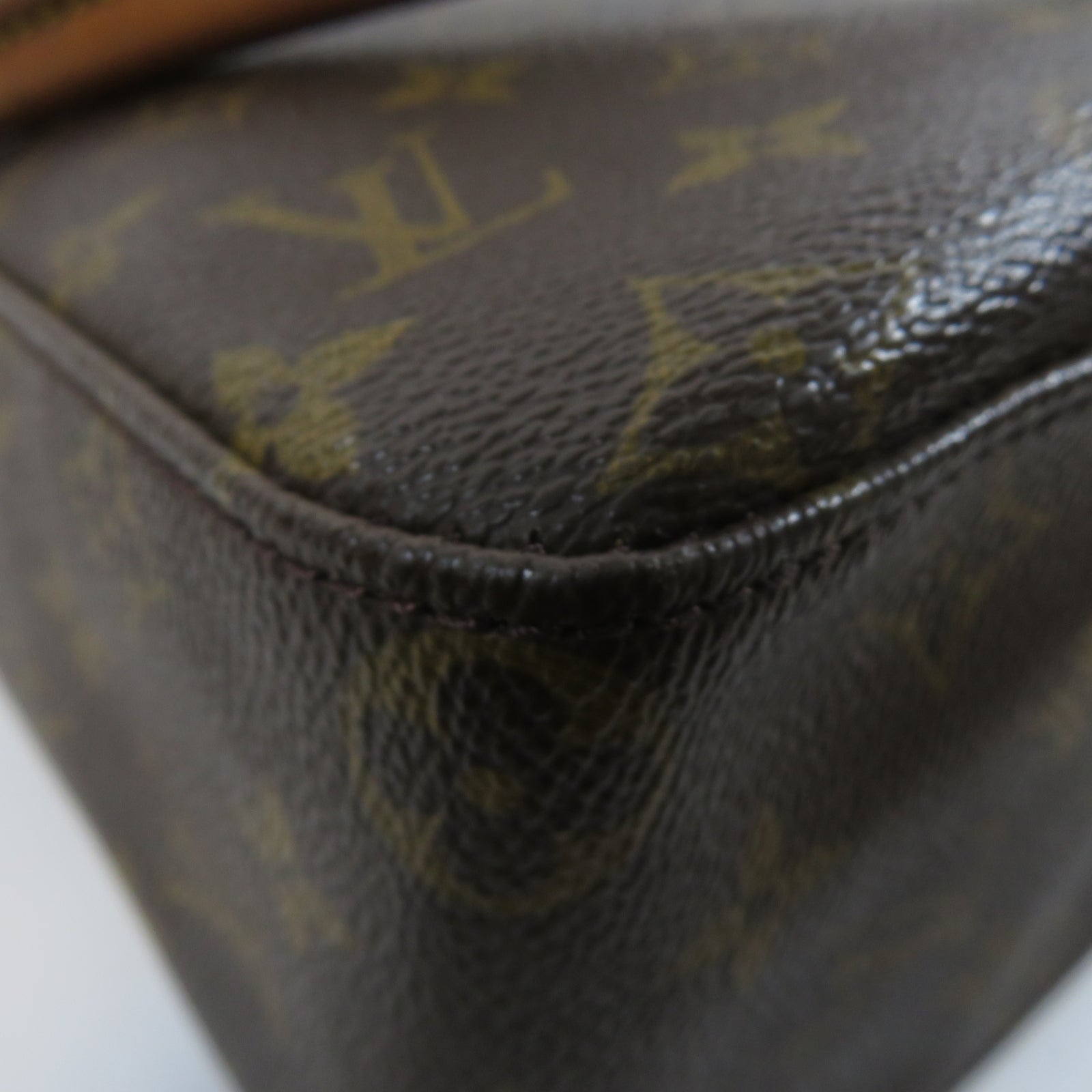 LOUIS VUITTON Monogram Looping GM金扣肩背袋啡色