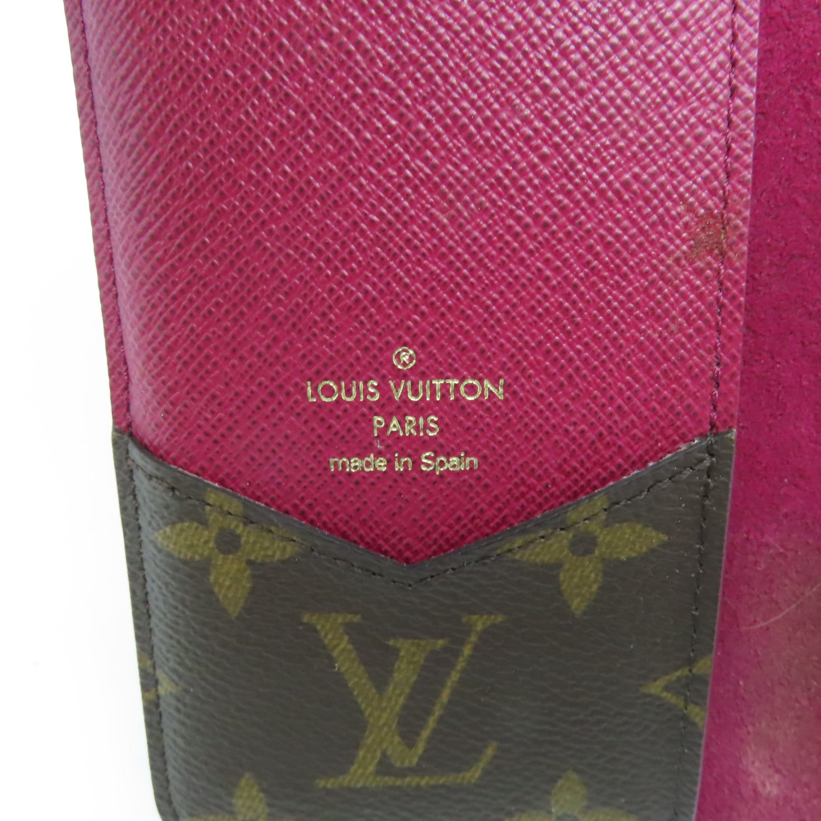 LOUIS VUITTON Monogram iPhone X/XS Folio Case手機保護套啡色/酒紅色
