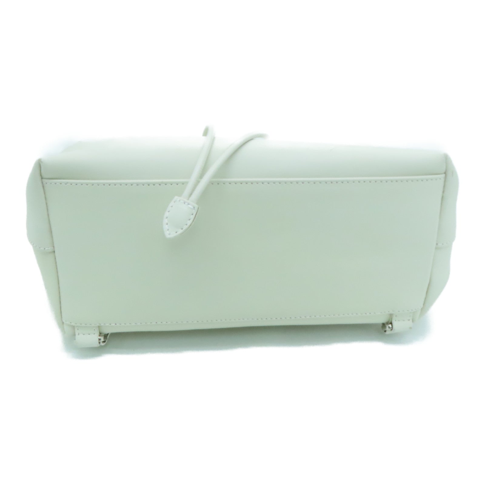 Furla Leather Backpack Silver Buckle White