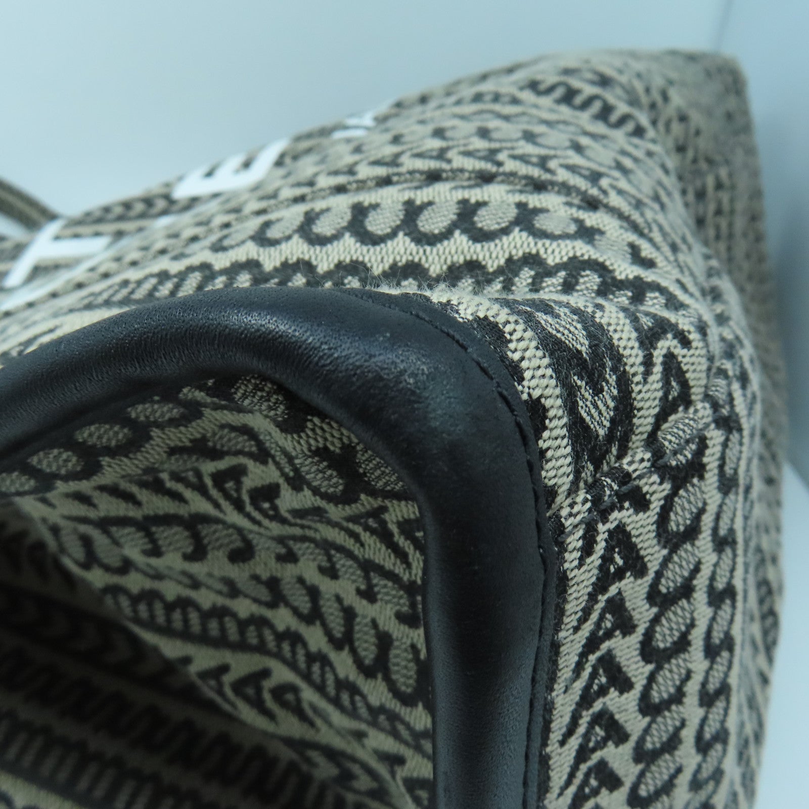 MARC JACOBS Canvas Tote Bag Black/Brown